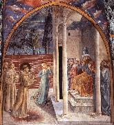 GOZZOLI, Benozzo Scenes from the Life of St Francis (Scene 10, north wall) dry Spain oil painting artist